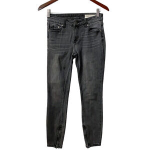 Pistola Gray Skinny Zipper Ankle Jeans Size 26